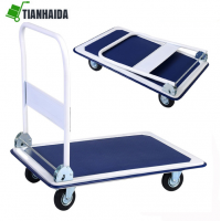 Warehouse Platform Trolley , Cheap Stainless Steel Folding Heavy Duty Platform Hand Truck